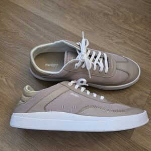 Like New Olukai Womens Ha'Upu Ulu Brown Leather & Textile Tennis Shoes, Size 9